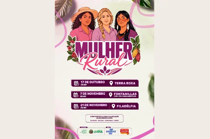 4º Mulher Rural terá encontros em Terra Roxa, Fontanillas e Filadélfia