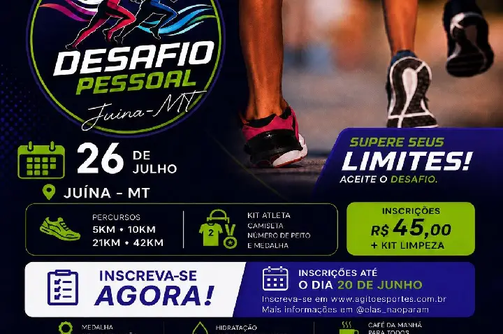 6º Desafio Pessoal reúne corredores em Juína e reforça a superação como principal conquista
