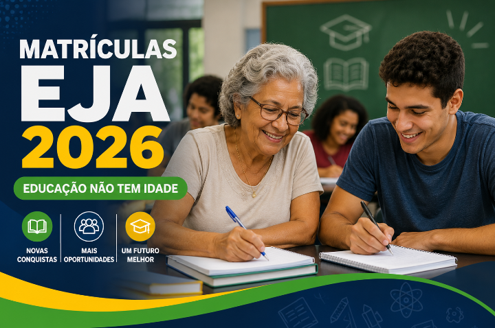 Matrículas para a Educação de Jovens e Adultos (EJA) 2026 estão abertas em Juína
