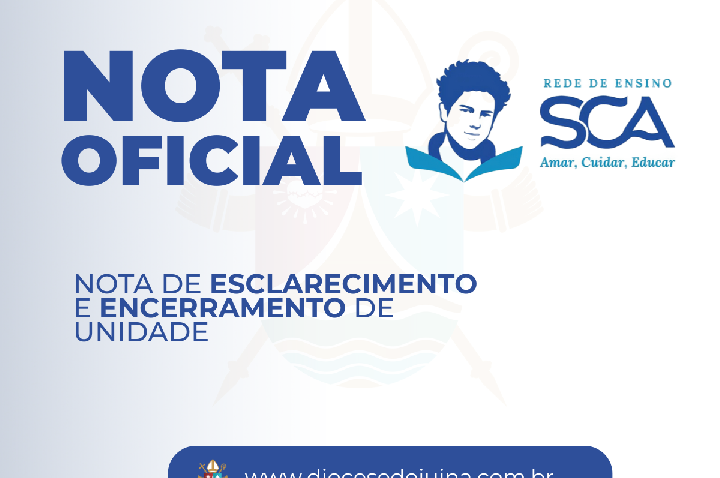 NOTA OFICIAL: ENCERRAMENTO DE UNIDADE COLÉGIO SÃO GONÇALO DE COLNIZA