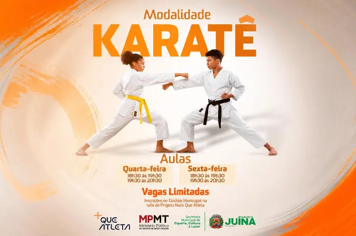 Projeto Mais Que Atleta abre inscrições para aulas de Karatê em Juína