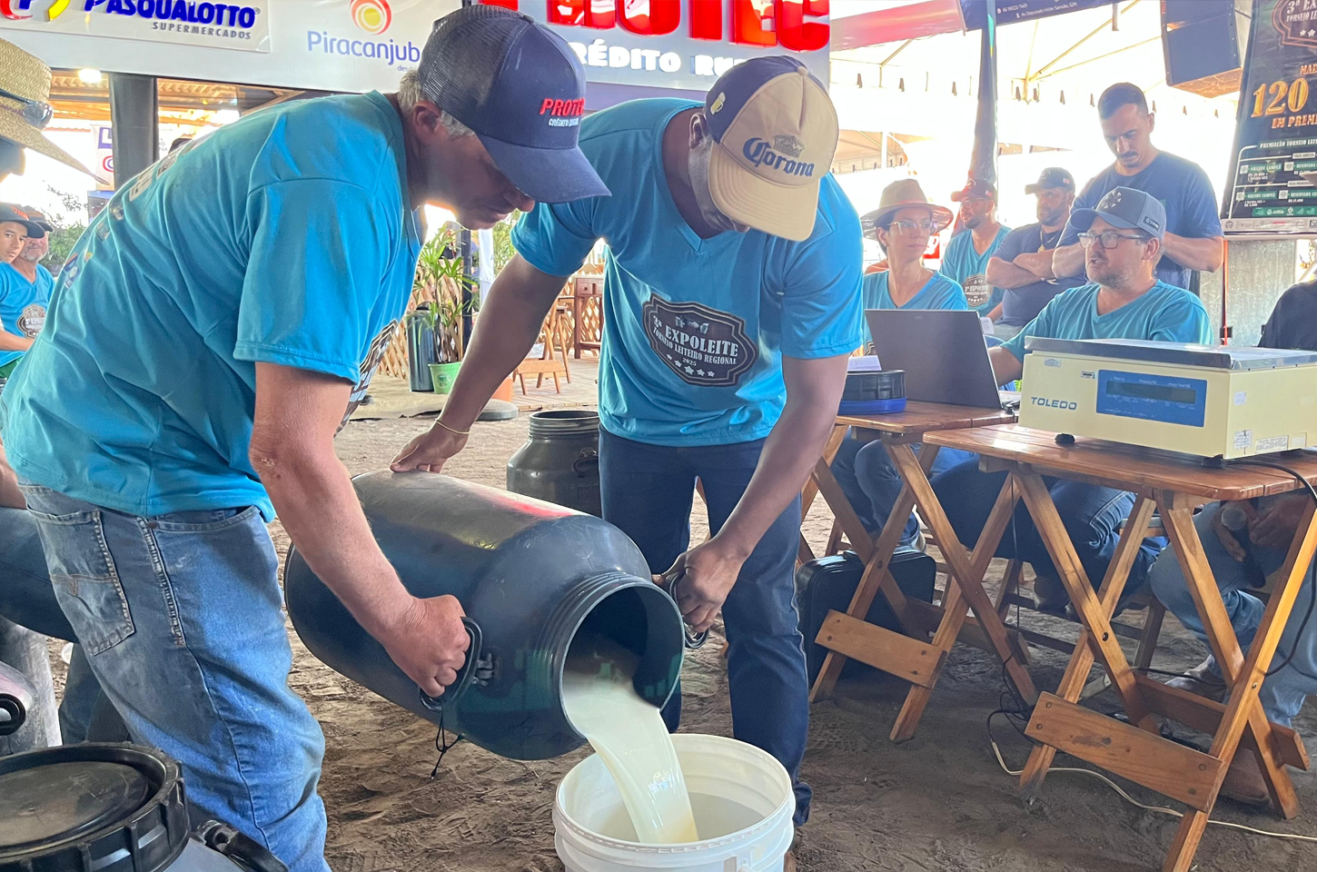 Primeira ordenha e pesagem oficial da 3ª ExpoLeite confirma alto nível de produtividade dos animais