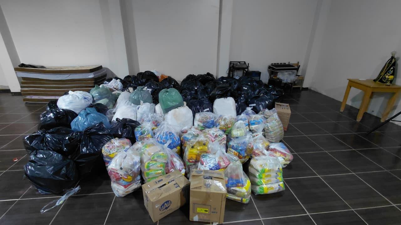 Doações arrecadadas, na Paróquia Nossa Senhora Aparecida, Cotriguaçu