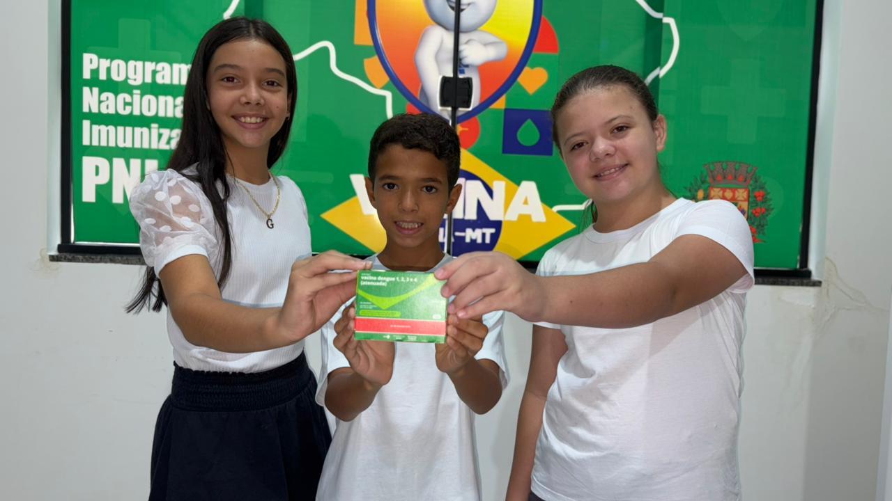 Juína inicia vacinação contra a dengue para crianças e adolescentes