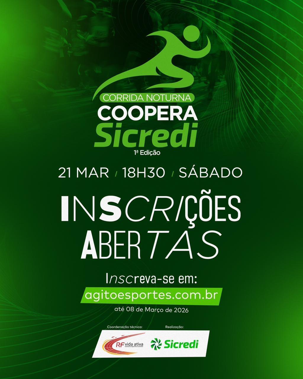Corrida Noturna Coopera Sicredi abre inscrições e promete reunir 500 atletas em Juína