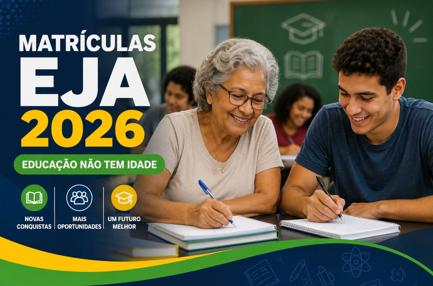 Matrículas para a Educação de Jovens e Adultos (EJA) 2026 estão abertas em Juína