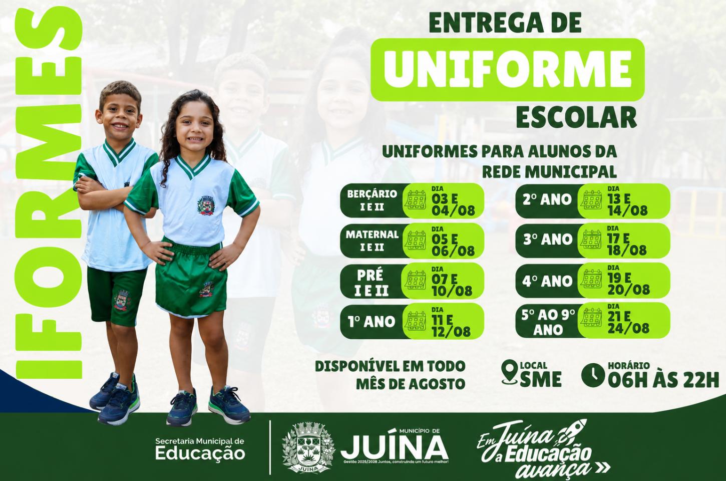 Prefeitura de Juína inicia entrega de uniformes escolares para alunos da rede municipal