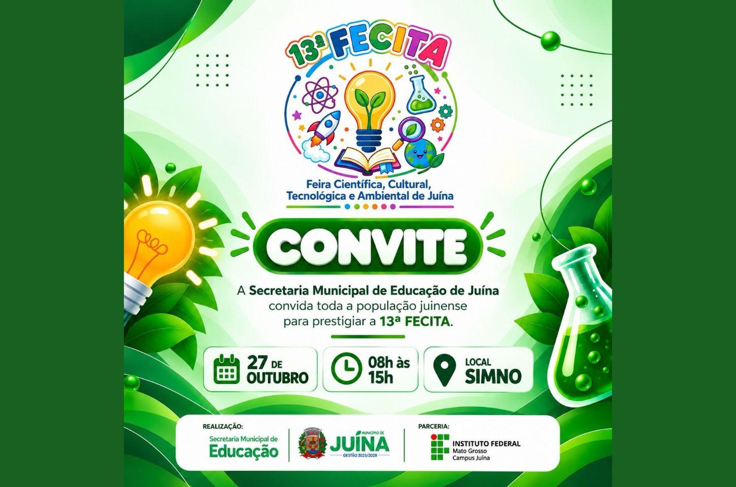 13ª FECITA será realizada em Juína no dia 27 de outubro