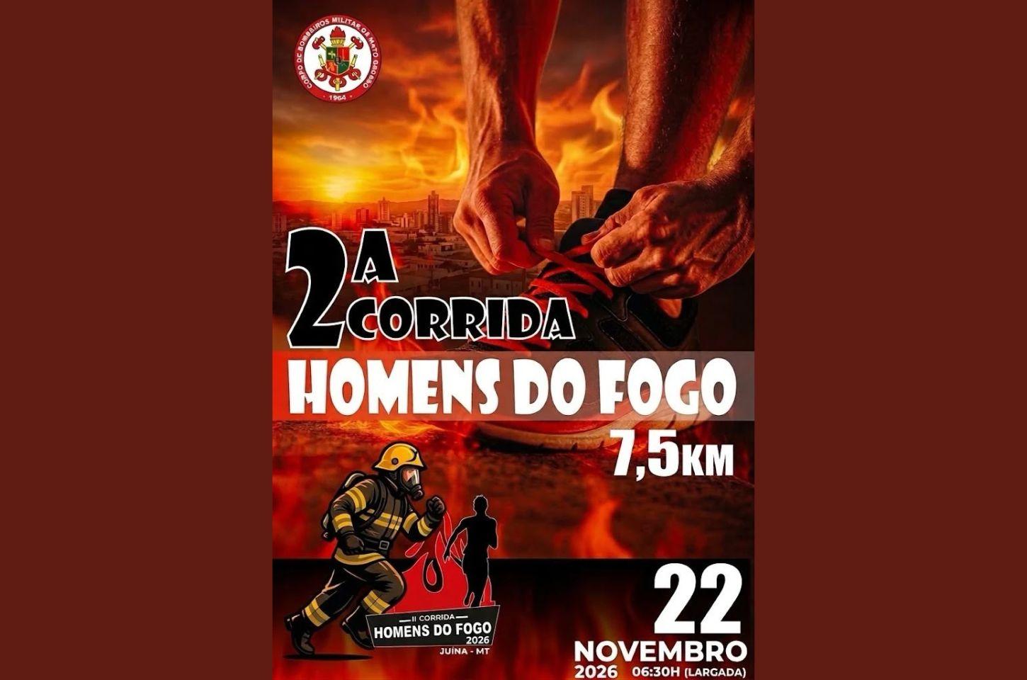 2ª Corrida Homens do Fogo será realizada em novembro em Juína