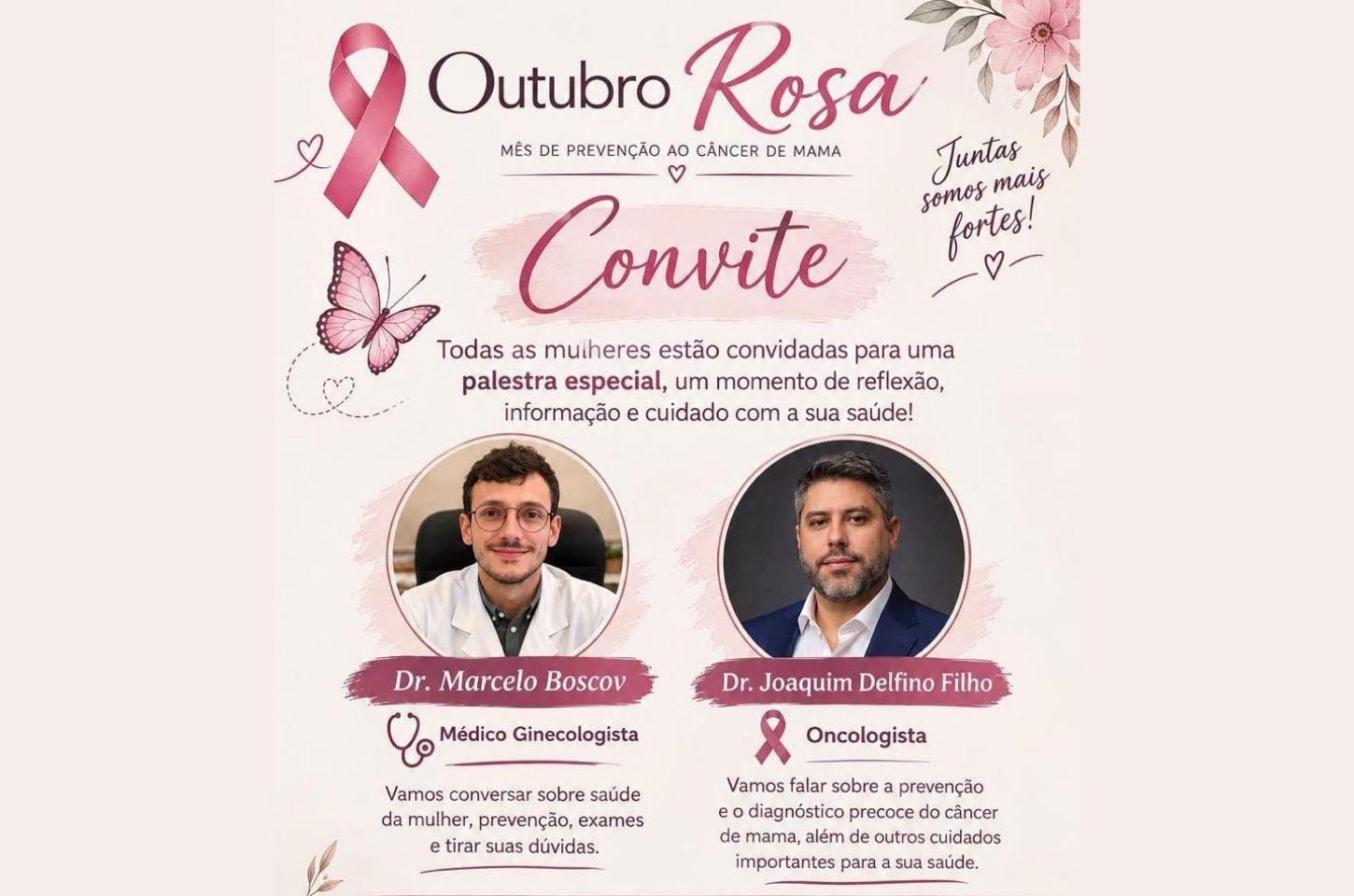 Juína promove palestra sobre prevenção ao câncer de mama e saúde da mulher durante o Outubro Rosa